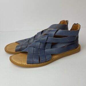 Born Women's Iwa Woven Blue Leather Gladiator Sandals 9